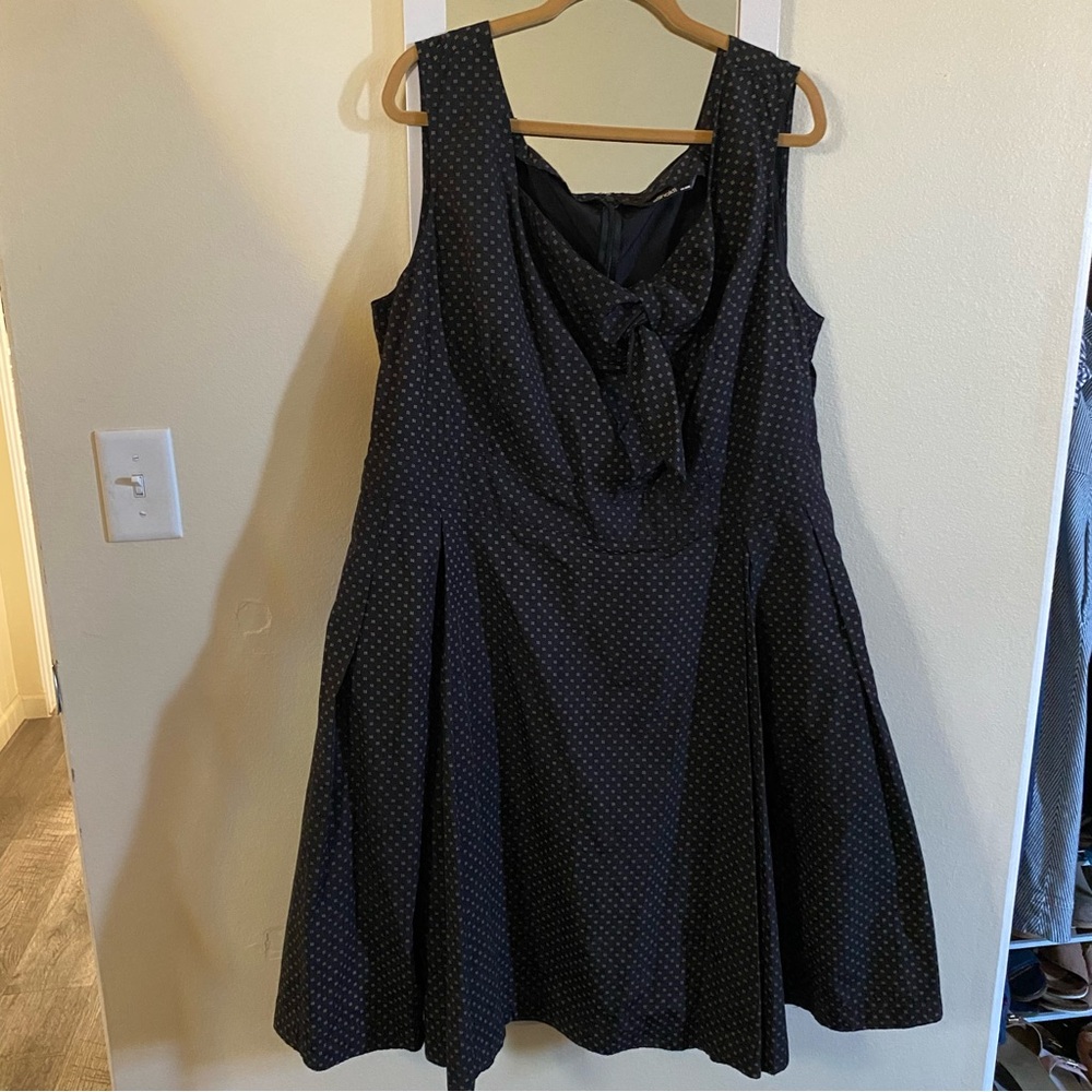 eshakti Asymetrical Bow Print Cotton Dress